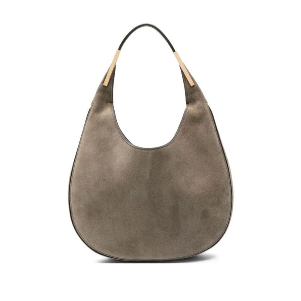 SAVETTE Sachet Hobo Bag in Suede Women GREY Handbags